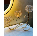 3 Tiers Crystal Candle Stand Holder