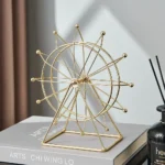 Metal Rotatable Golden Ferris Wheel