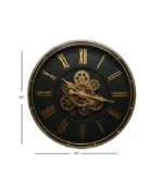 Imported Antique Gold With Moving Gears Clock - Image 2