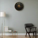 Imported Antique Gold With Moving Gears Clock