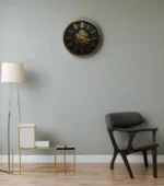 Imported Antique Gold With Moving Gears Clock