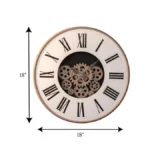 Imported Printed Glass With Moving Gears Clock - Image 2