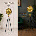 Imported Gears Moving Tripod Design Clock For Home Decor - Image 2