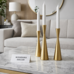 Polished Metal Candle Holder Set