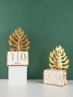 Metal Calender Showpiece for Table Decor