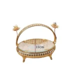 Golden Serving Tray with Handle - Image 2