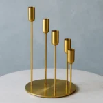 Imported 5 Pcs Metal Candle Stand