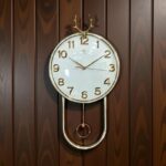 Imported White & Golden Fancy Pendulum Clock - Image 2