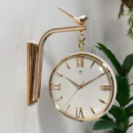 Imported Golden Frame Double Sided Clock (13Inch)
