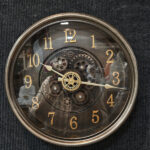 Vintage Modern Clock with Moving Gears - Image 2