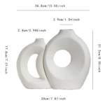 Ceramic Vase with Sun & Moon Combination for Entryway, Modular & Creative - Image 2