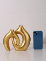 Imported 2PCS Set Creative Couple Series Home Decoration Vase Indoor Table Decoration - Image 2