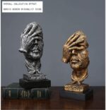 Silent Face Sculpture (See No Evil) - Image 3