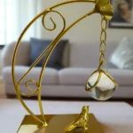 Metal Sparrow Crystal Ball Hanging For Decoration