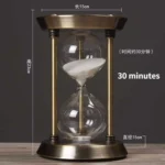 Brass Hourglass Sand Timer 360° Rotation Home Office Decor - Image 2