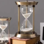 Brass Hourglass Sand Timer 360° Rotation Home Office Decor