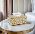 Golden Crystal Tissue Box