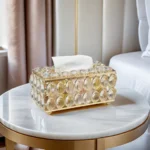 Golden Crystal Tissue Box