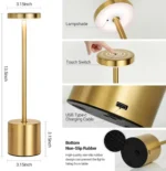 Led Metal 3 Colours Touch Lamp - Image 3