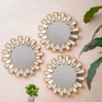 3 Pcs Fancy Glass Mirror Wall Motifs
