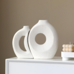 Ceramic Vase with Sun & Moon Combination for Entryway, Modular & Creative - Image 3