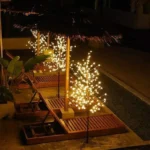 LED Costway Cherry Blossom White LED Tree Light Floor Lamp - Image 5