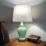 Ceramic Contrastic Chevron Lamp (Pair)
