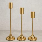 Imported Gold 3 Pcs Pencil Candle