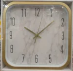 Imported Marble Rose Gold Square Wall Clock - Image 2
