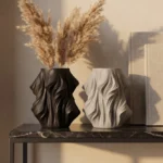 Wavin Wave Design Ceramic Flower Vase for Living Room & Table Decor - Image 2