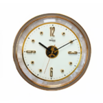 Enarose luxury crystal glass silent quartz wall clock for home décor