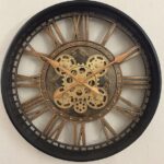Vintage Style Moving Gear Wall Clock Roman Numeral Steampunk 20” New - Image 2