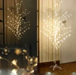 LED Costway Cherry Blossom White LED Tree Light Floor Lamp