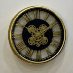 Vintage Style Moving Gear Wall Clock Roman Numeral Steampunk 20” New