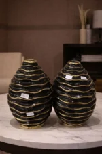 2 PC Ball Vase Golden Set - Image 2