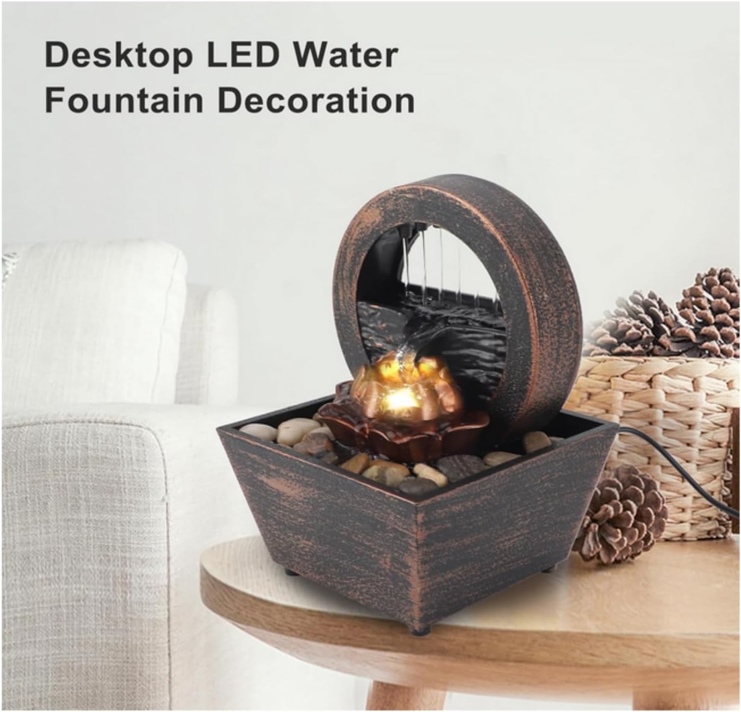 71LGeAAQ60L._AC_SL1500_ TableTop Electric Mini Water Fountain - Image 1
