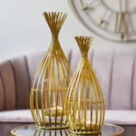 Nordic Golden Metal Candle Stand Holder for Home Decor
