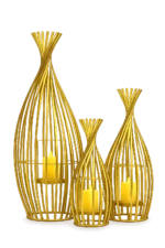 Nordic Golden Metal Candle Stand Holder for Home Decor - Image 2