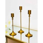 Retro Metal Pencil Candle Stand Set