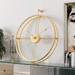 Imported 20 inch Metal Golden Wall Clock