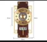 Luxury Analog & Digital Wall Clock with Temperature & Calendar Display - Image 3