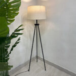 Corner Tripod Floor Lamp Black