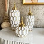 3 PCS Ceramic Candy Vase Set For Home Decor