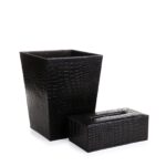 Leather DustBin+Tissue Box Set - Image 5