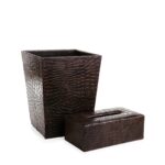 Leather DustBin+Tissue Box Set - Image 2