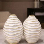 2 PC Ball Vase Golden Set