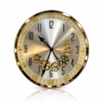 Imported Imperial Gold Precision With Moving Gears Clock - Image 2