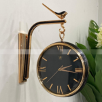 Imported Simple Black Double Sided Clock (13Inch) - Image 2