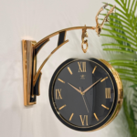 Imported Black Gold Double Sided Clock (12Inch) - Image 2