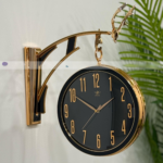 Imported Black Gold Double Sided Clock (12Inch)